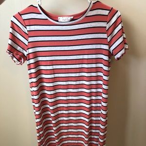 Pink rose tshirt dress